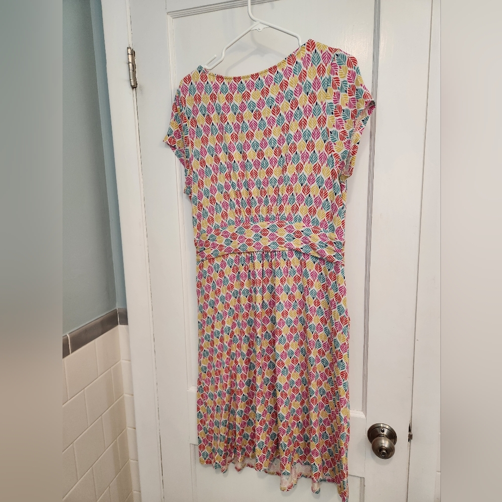 Boden Size 12 R Dress Multicolor Patterned Dress - Picture 7 of 7